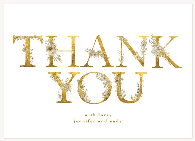 Gilded Letters Thank You Cards 