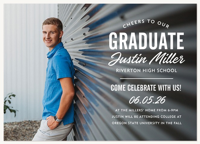 Subtle Statement Graduation Invitations