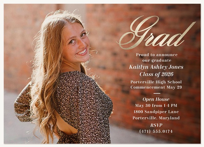 Liquid Gold Graduation Cards