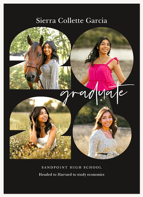 Number Photos Graduation Cards
