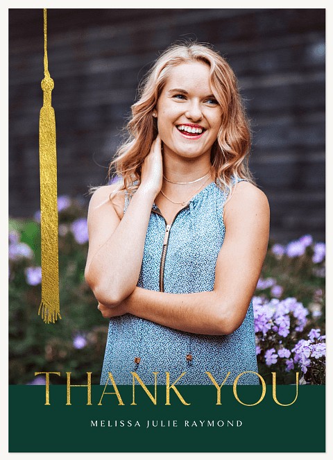 Golden Tassel Thank You Cards 