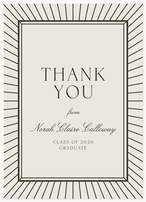 Sunburst Frame Thank You Cards 