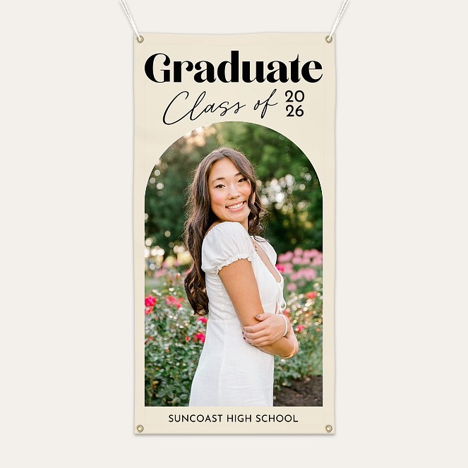 Adventure Awaits Graduation Photo Banner Custom Banners