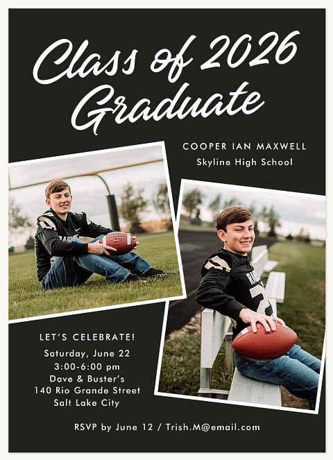 Angled Snaps Graduation Cards