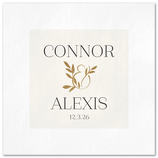 Elegant Ampersand Custom Napkins