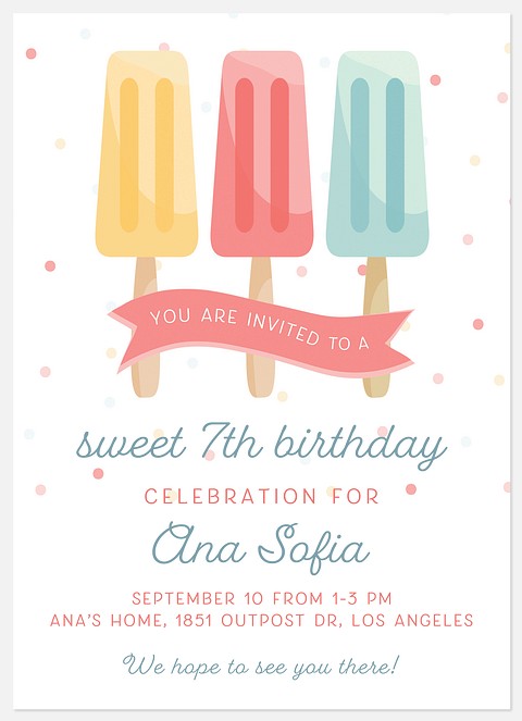 A Sweet Soirée  Kids' Birthday Invitations