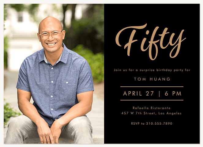 Vintage Age Adult Birthday Party Invitations