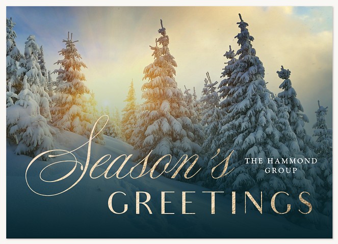 Winter Sunset Business Holiday Cards