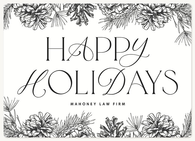 Etched Pine Holiday & Christmas Magnet Cards