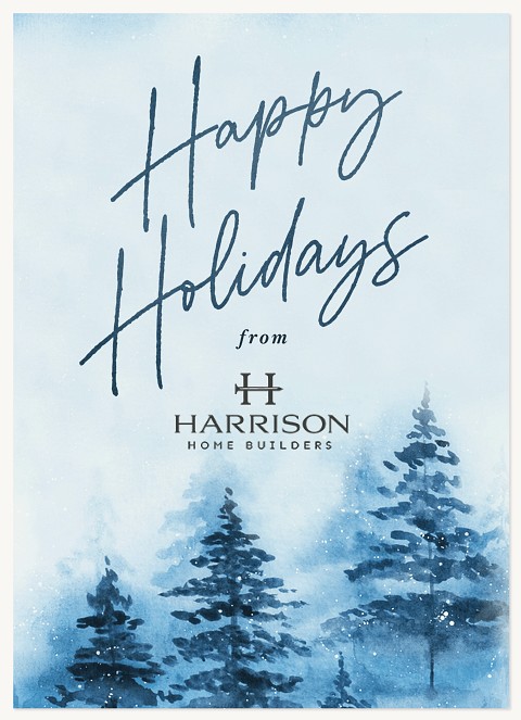 Snowy Trees Business Holiday Cards