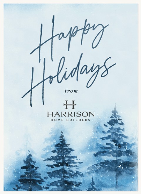 Snowy Trees Business Holiday Cards