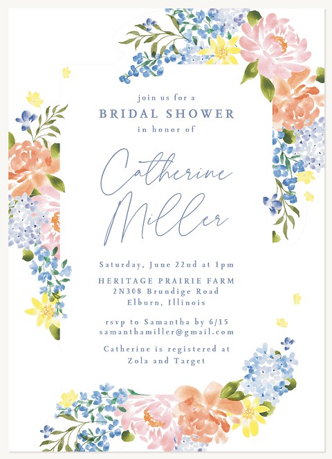 Bright Blooms Bridal Shower Invitations