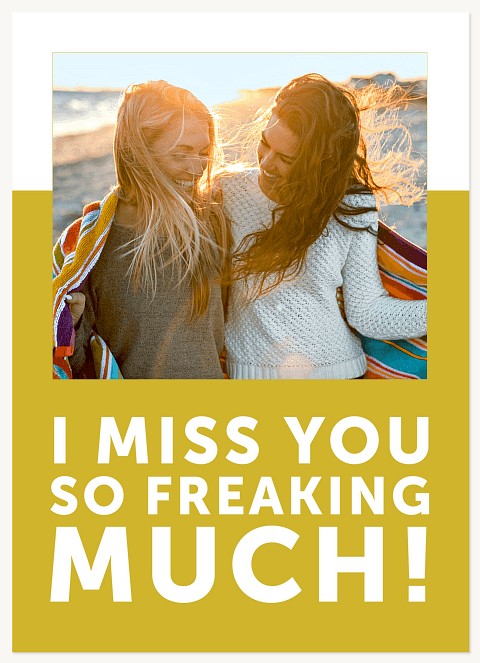 Seriously Missing You Greeting Cards