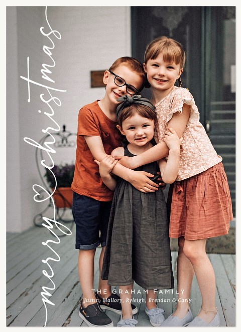 Heartfelt Script Personalized Holiday Cards