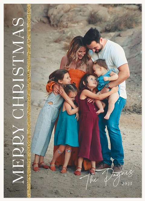 Side Bar Personalized Holiday Cards