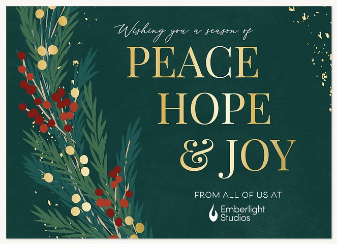 Holiday Foliage Business Holiday Cards