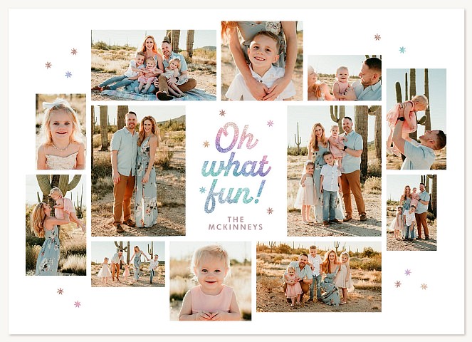 Sparkle Fun Personalized Holiday Cards