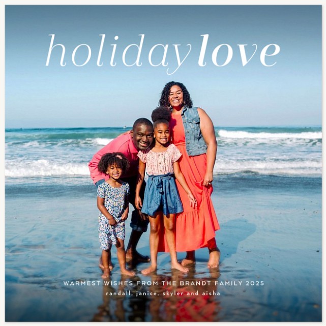 Simple Love Personalized Holiday Cards