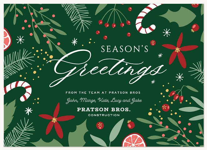 Holiday Delight Business Holiday Cards