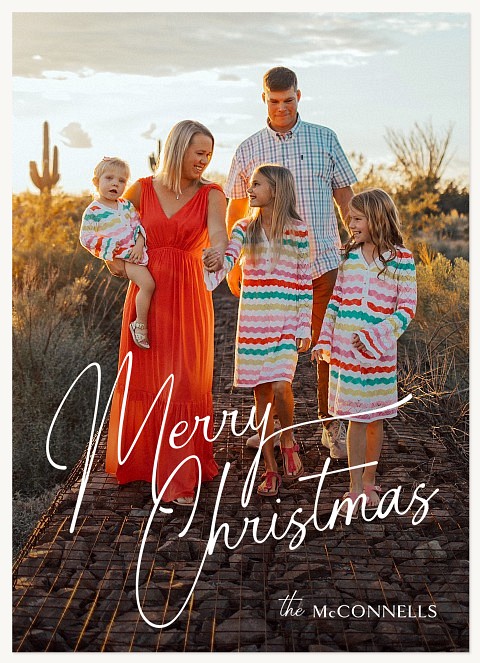 Merrily Scripted Personalized Holiday Cards