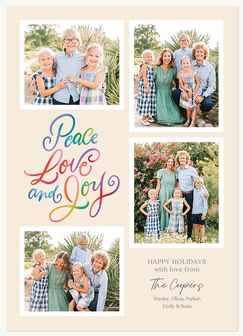 Prismatic Balayage Personalized Holiday Cards