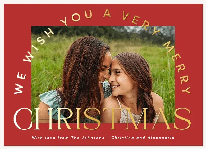 Glowing Arch Personalized Holiday Cards