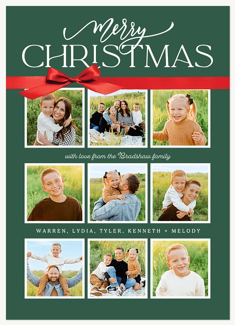Gift Wrapped Collage Personalized Holiday Cards