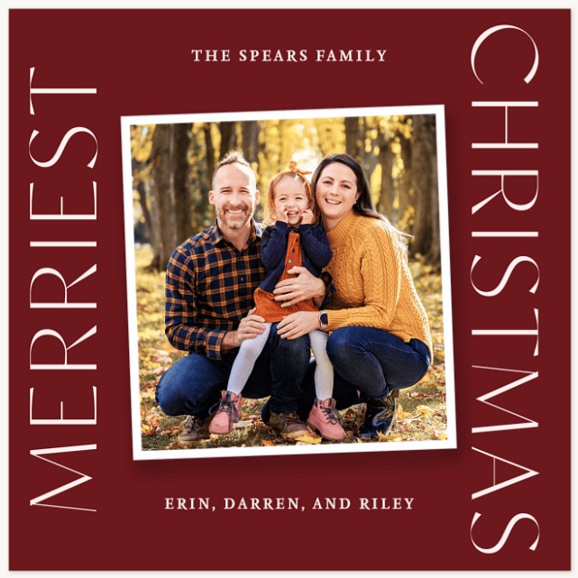 Monochromatic Snapshot Christmas Cards