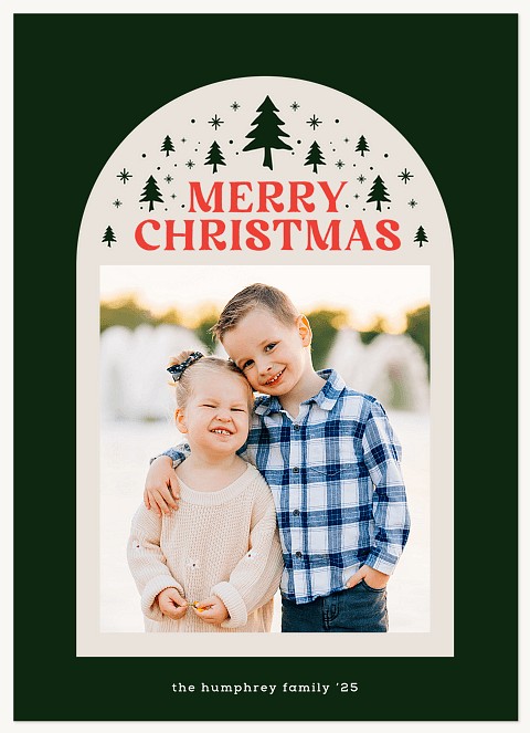 Woodland Arch Personalized Holiday Cards