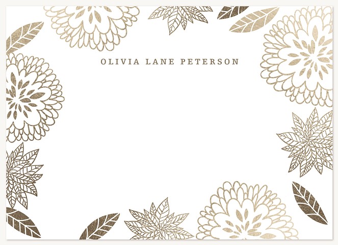 Gilded Floral Stationery