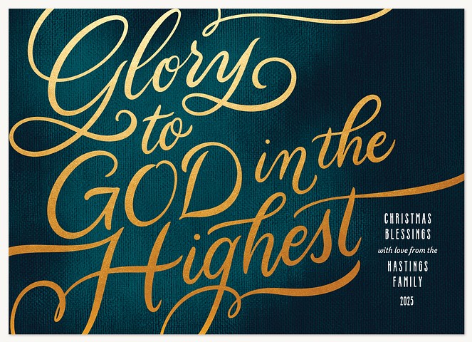 Godly Script Personalized Holiday Cards