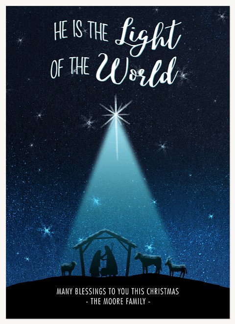 Shining Light  Personalized Holiday Cards