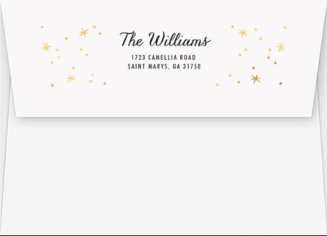 Shimmering Flurry Return Address Envelopes