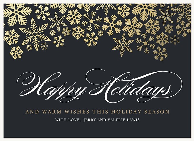 Magnificent Snowflakes Photo Holiday Cards