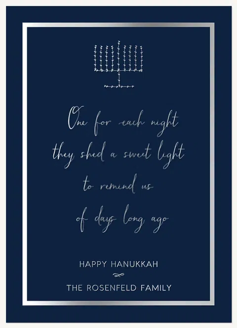 Shimmering Light Hanukkah Cards