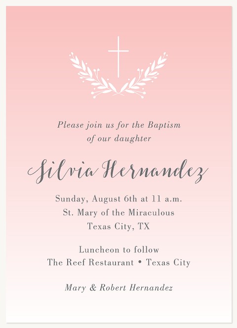 Blessed Laurels Baptisms & Christening Invitations