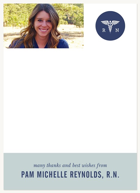 Nursing Medallion Graduation Thank You Cards