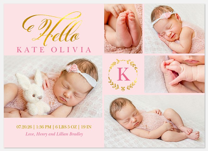 Brightest Gift Baby Birth Announcements