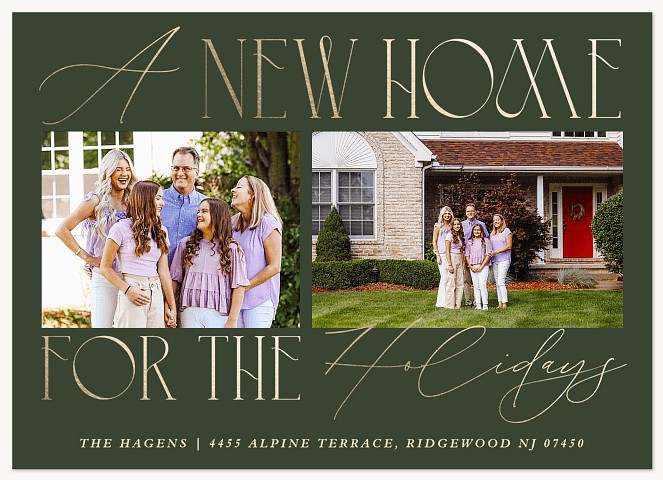 New Home Duo Personalized Holiday Cards