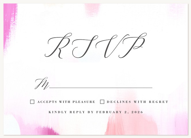 Brushed Vibrance Wedding RSVP Cards