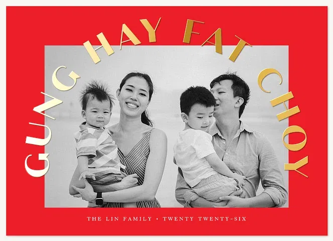 Half Circle Chinese New Year Cards