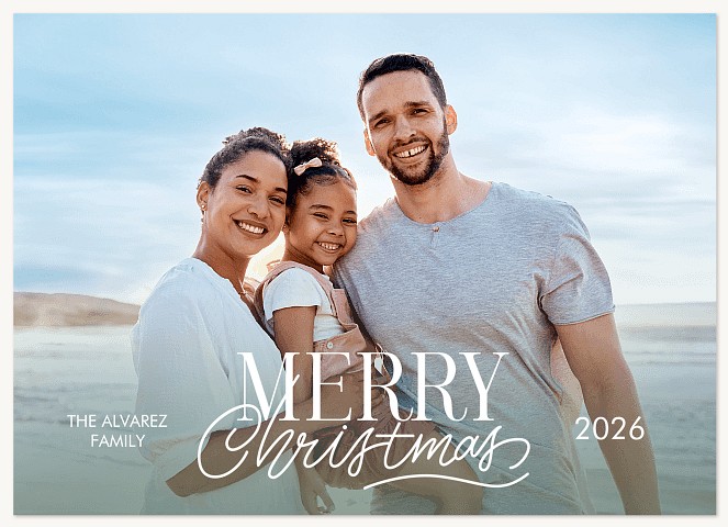 Simple Flourish Personalized Holiday Cards
