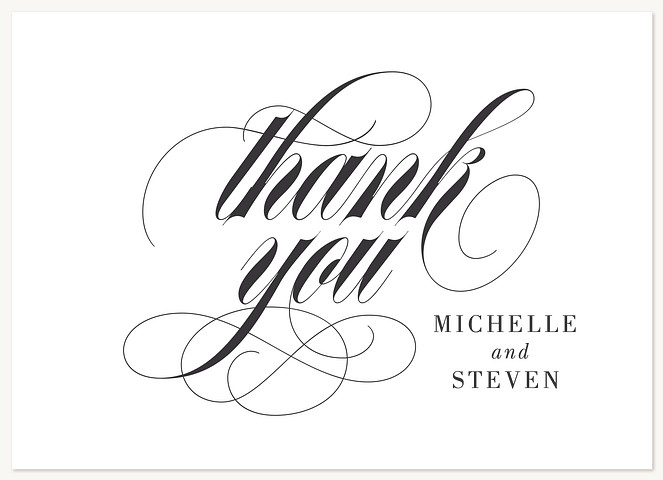 Gilded Luxury Wedding Thank You Cards