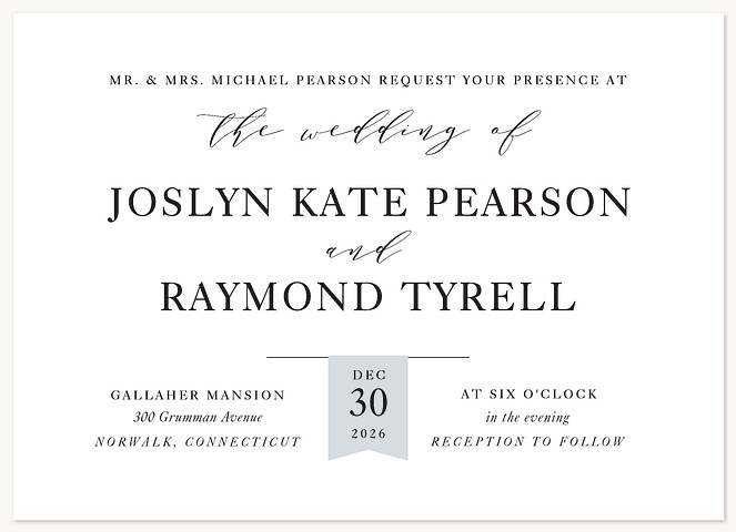 Sophisticated Romance Wedding Invitations
