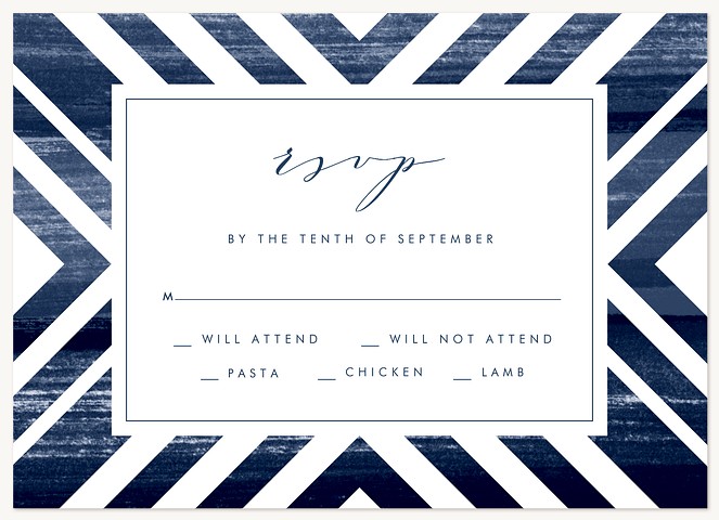 Midnight Modern Wedding RSVP Cards