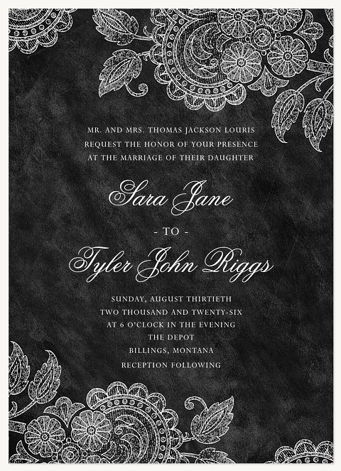 Velvet & Lace Wedding Invitations