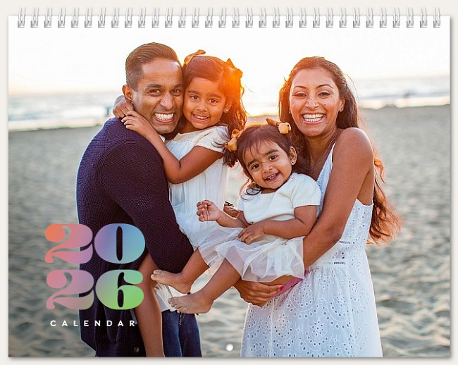 Ombre Rainbow Calendar Custom Photo Calendars