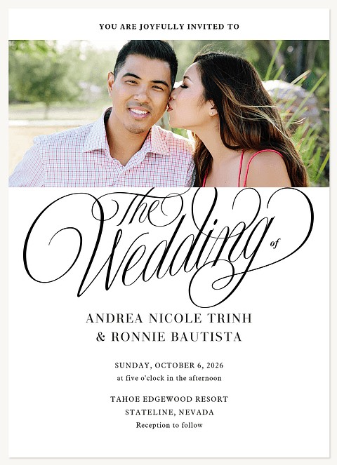 Luxury Lettering Wedding Invitations