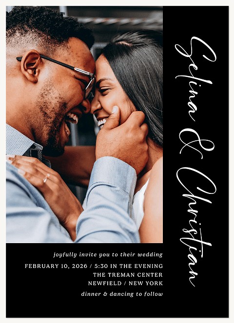 Lovely Script Wedding Invitations