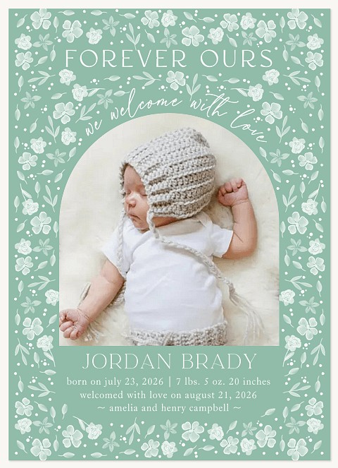 Miniature Blooms Baby Announcements
